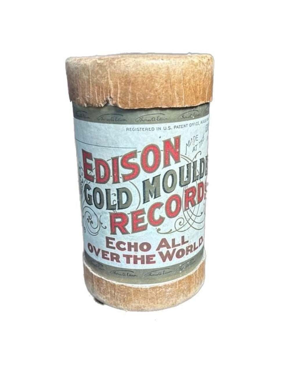 Edison Gold Moulded Record Cylinder #838 Banjo Solo Dill Pickles Ossman with Ori
